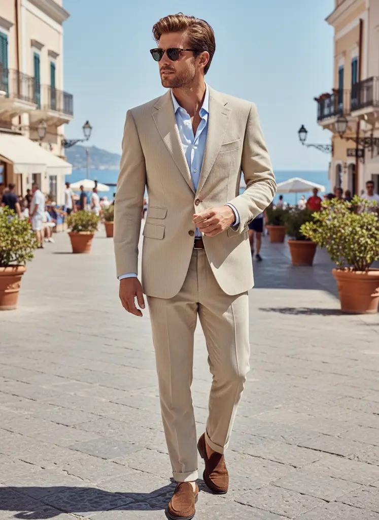 Zomers maatpak — Katoen corduroy, regular fit (V1412)