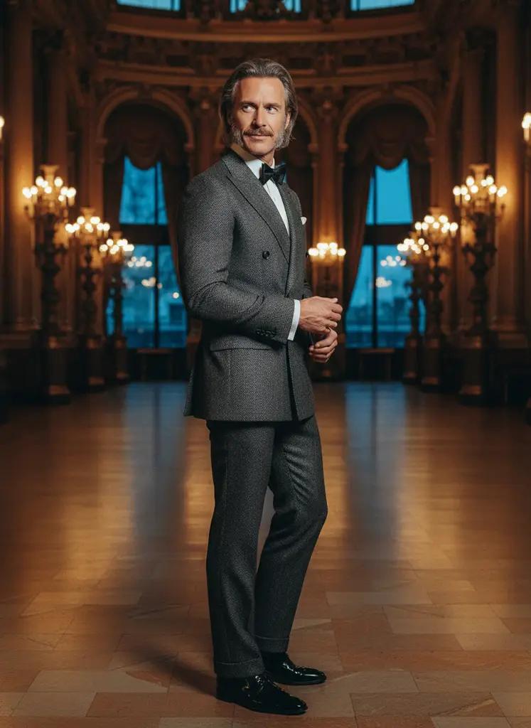 Gala kostuum Made to Measure — Italiaanse wol, double-breasted (V2724)